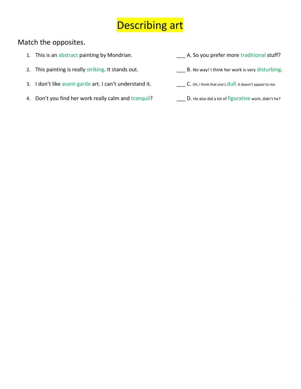 Describing art