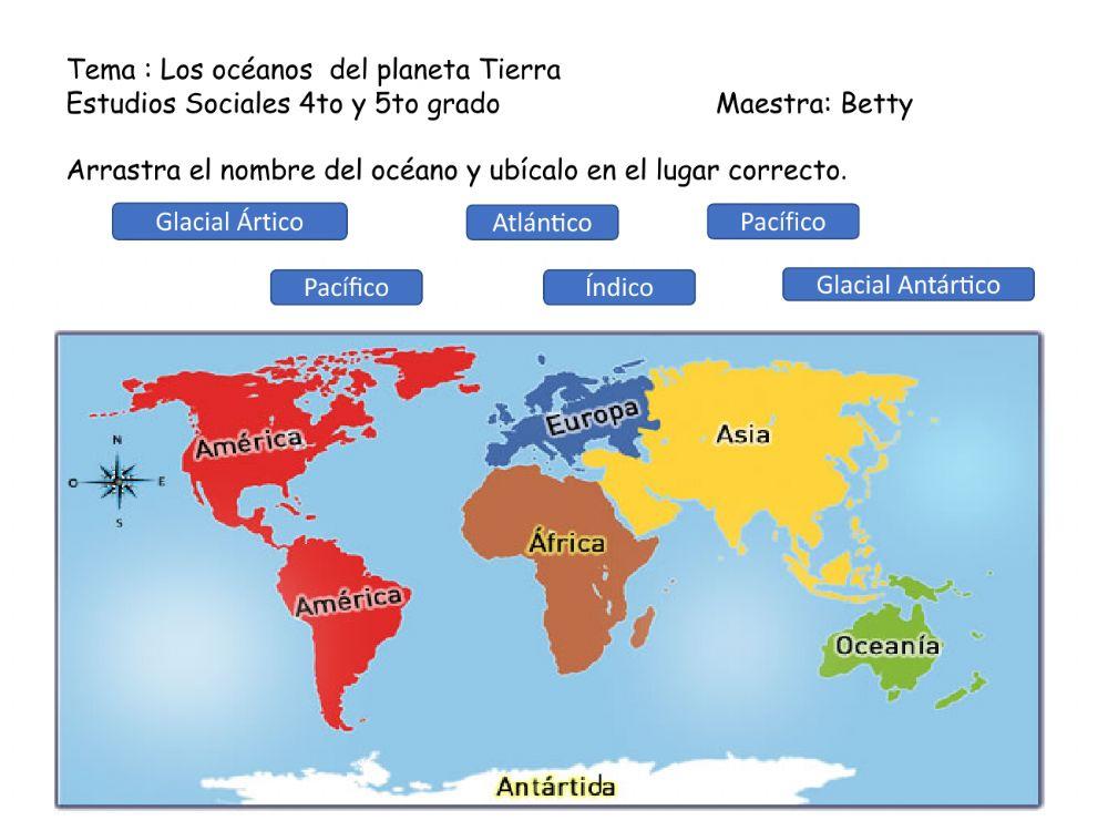 Los océanos del planeta Tierra
