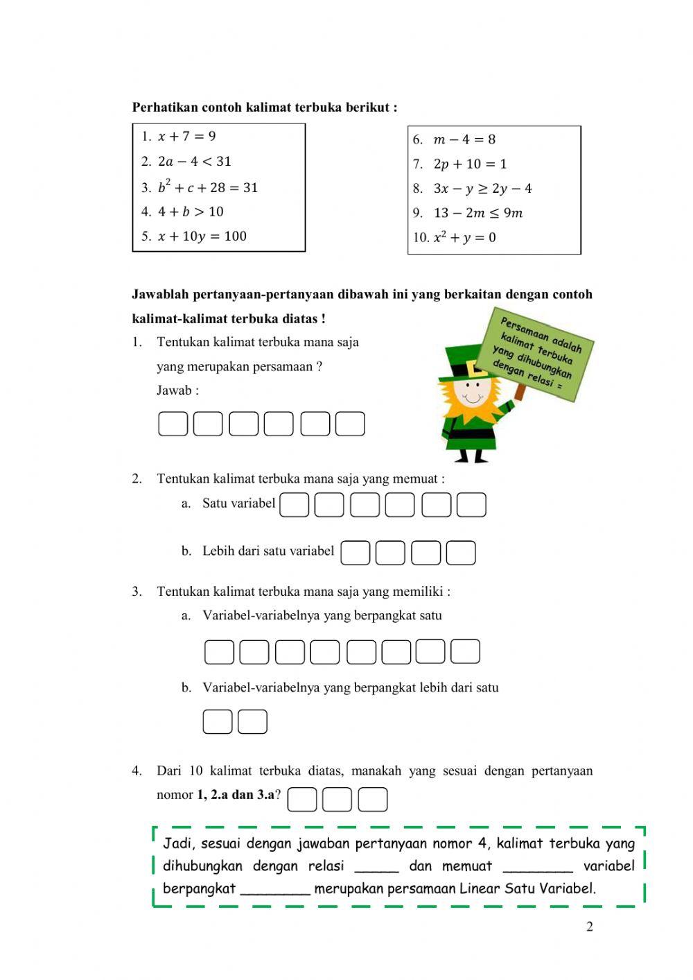 LKS PLSV & PtLSV Pertemuan 1