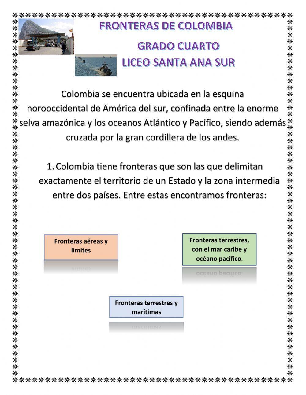 Fronteras de colombia