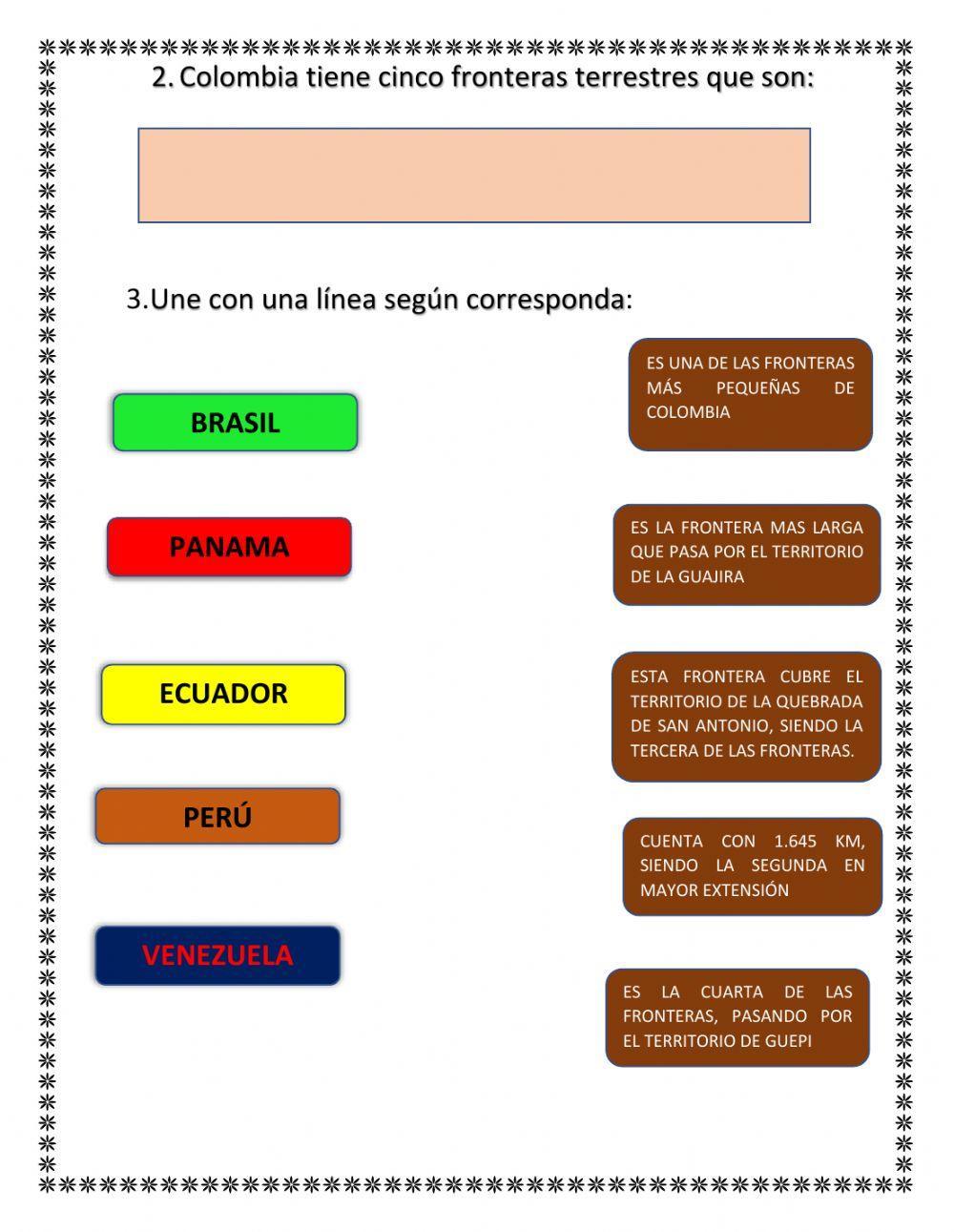 Fronteras de colombia
