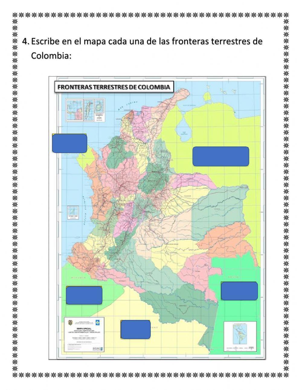 Fronteras de colombia