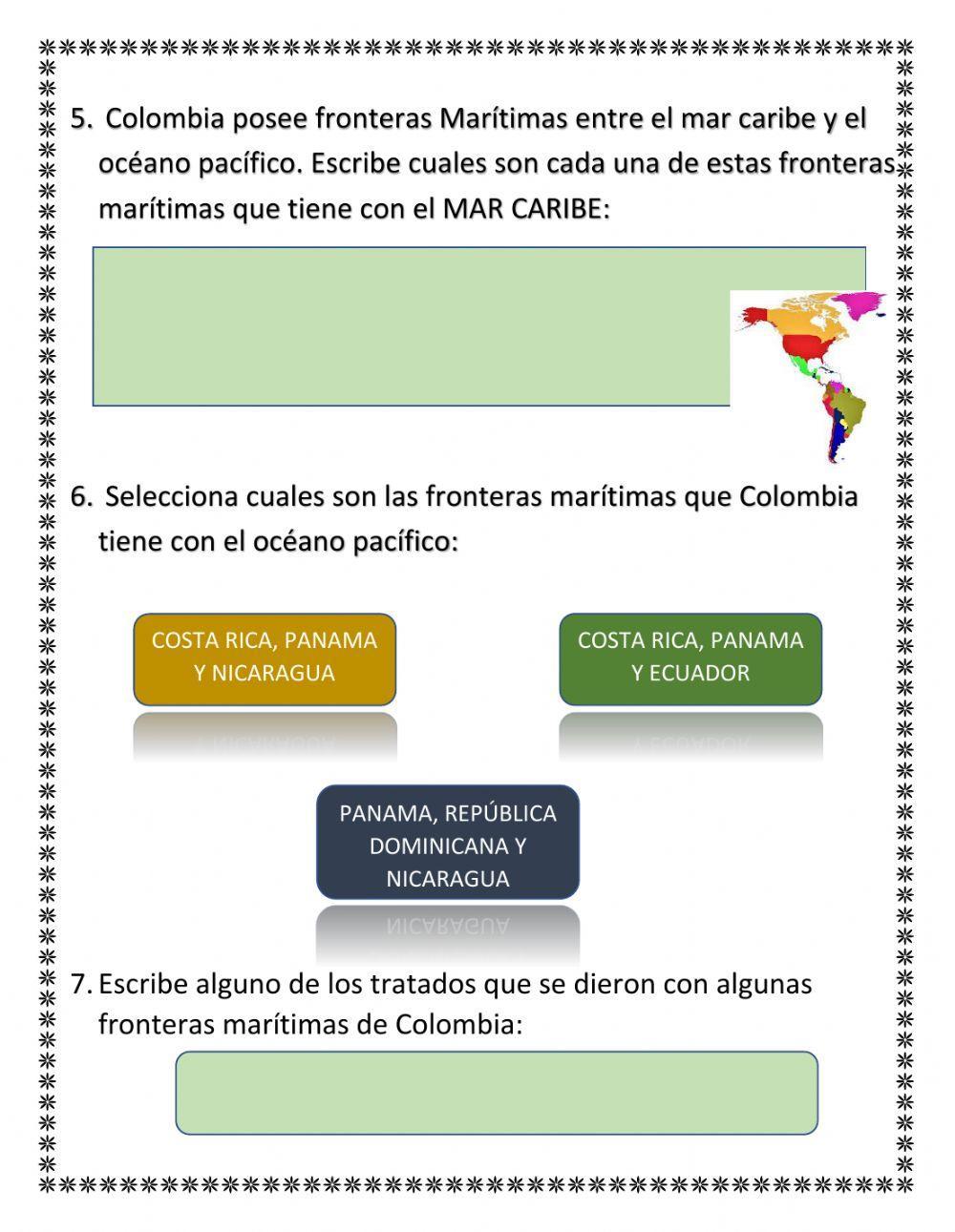 Fronteras de colombia