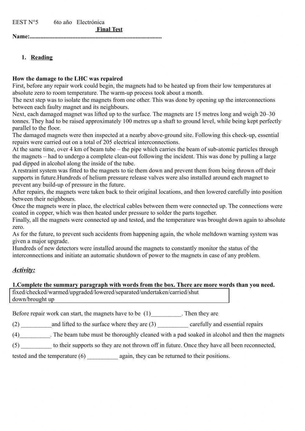 Examen final 6to electrónica