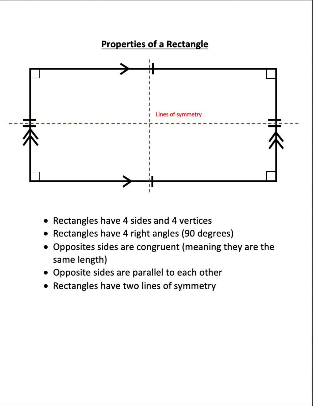 Properties Of Rectangle