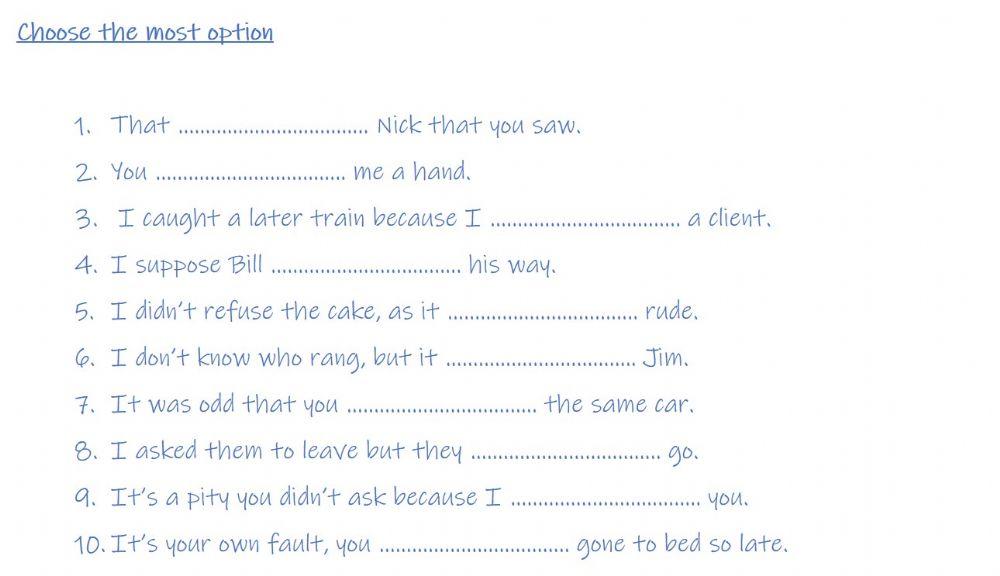 Modal verbs in the past