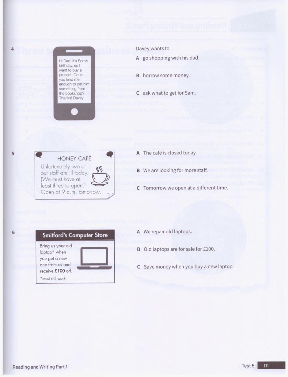 Reading and Writing - KET