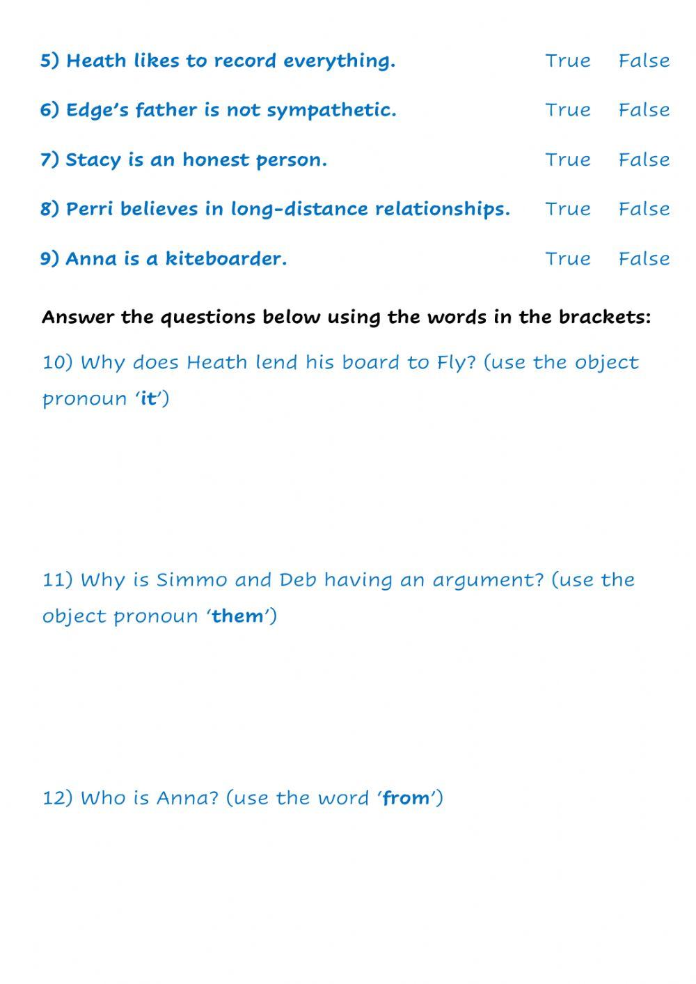 Watching - BWH - Object Pronouns