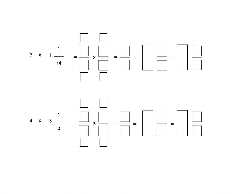 כפל שלם בשבר ושלם במספר מעורב