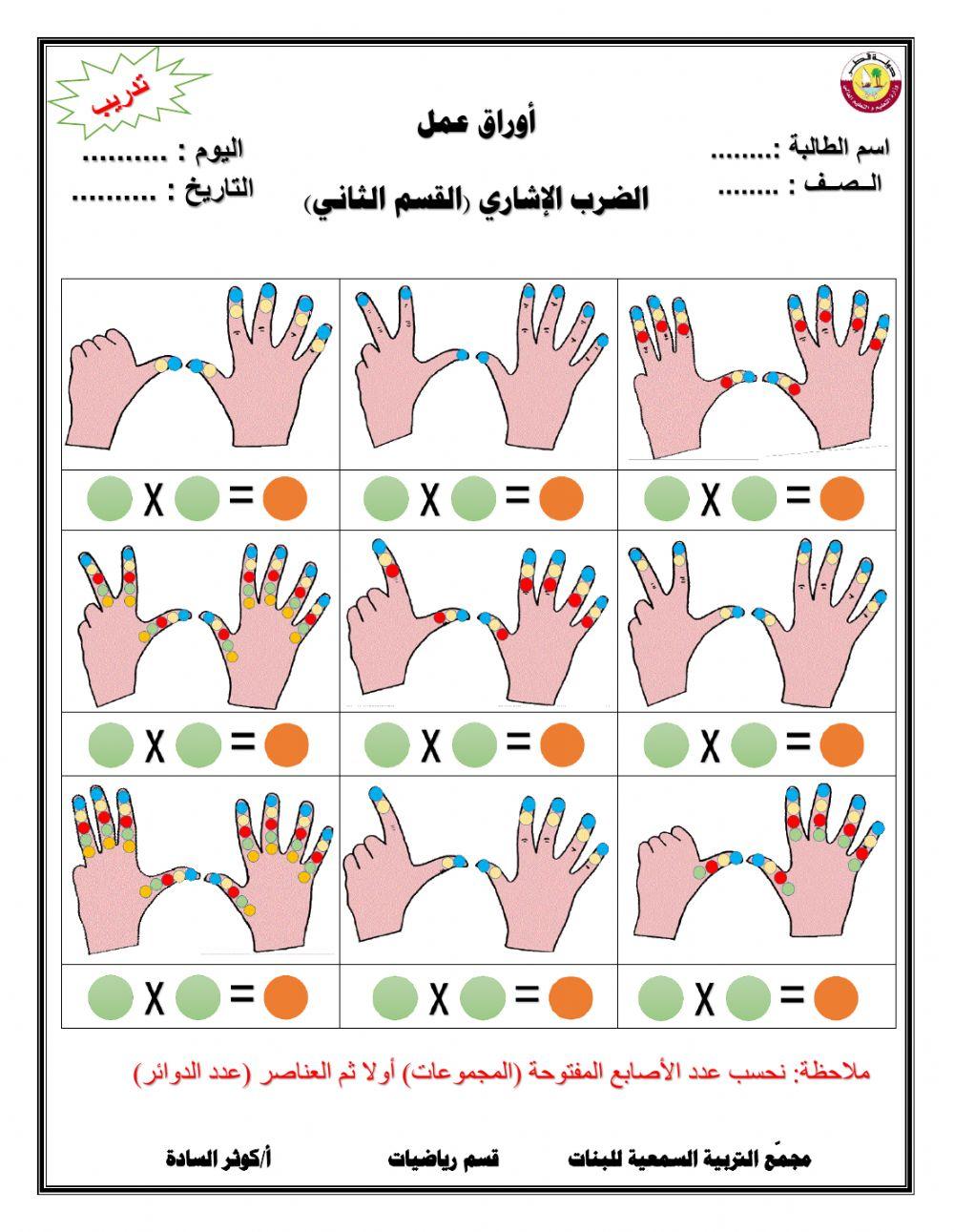 القسم الثاني الضرب الإشاري