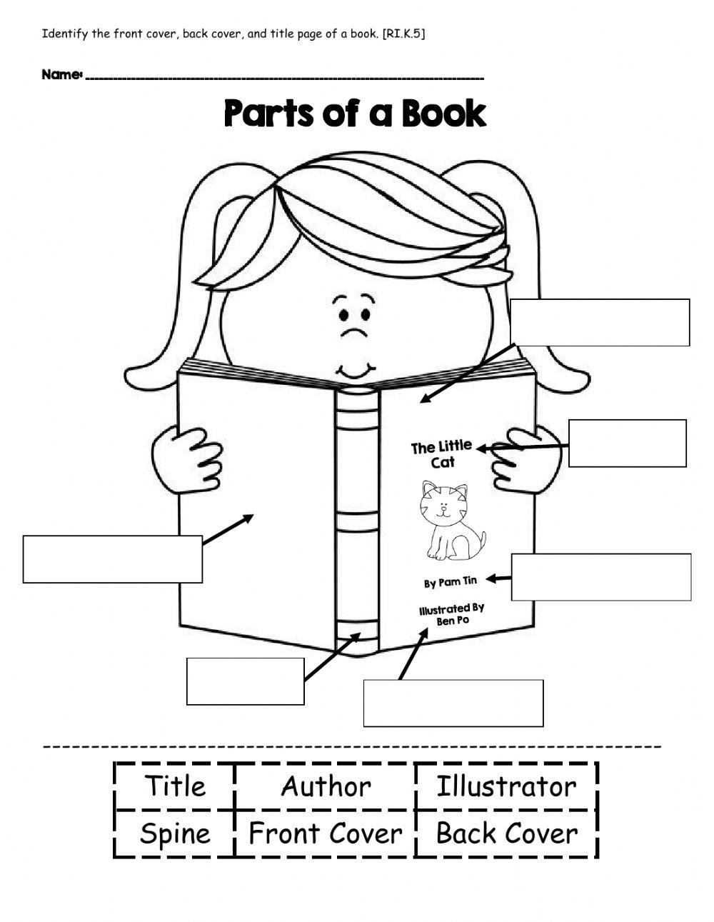 6157428 Parts of a Book MsKJohnson LiveWorksheets