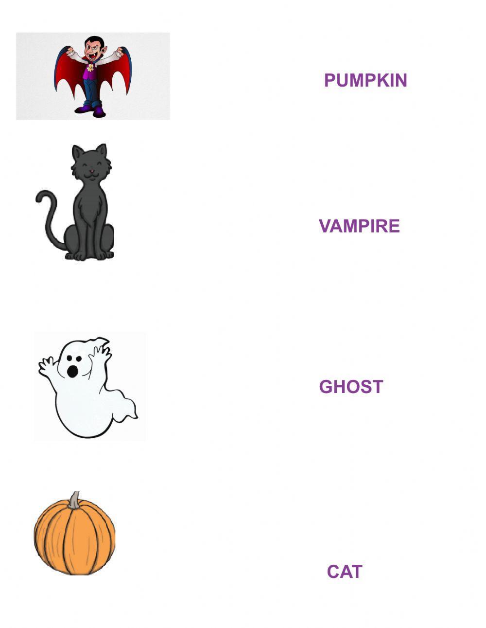 Halloween vocabulary