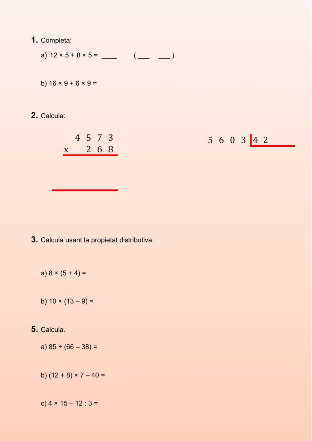 Operacions combinades