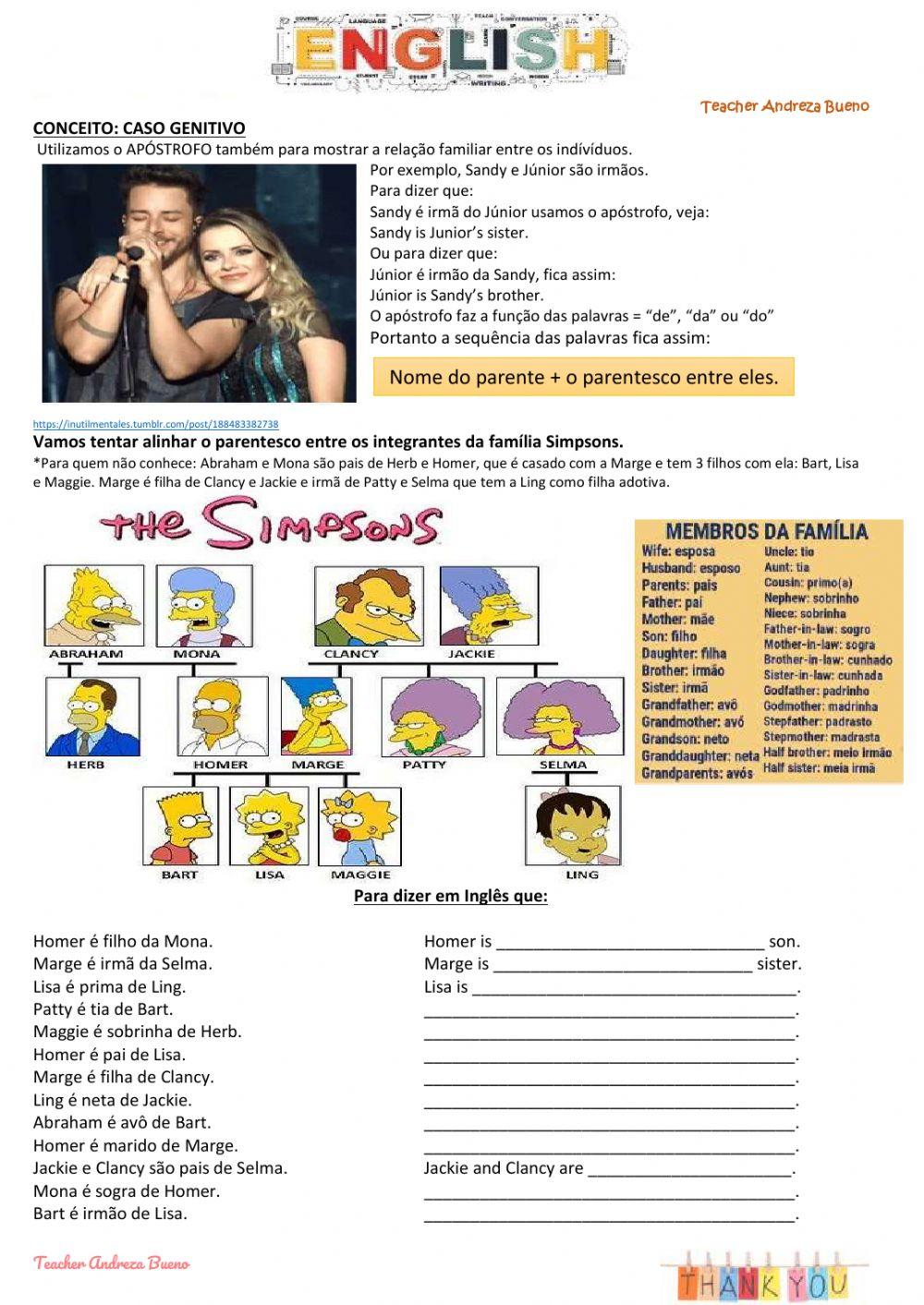 Caso Genitivo - Parentesco