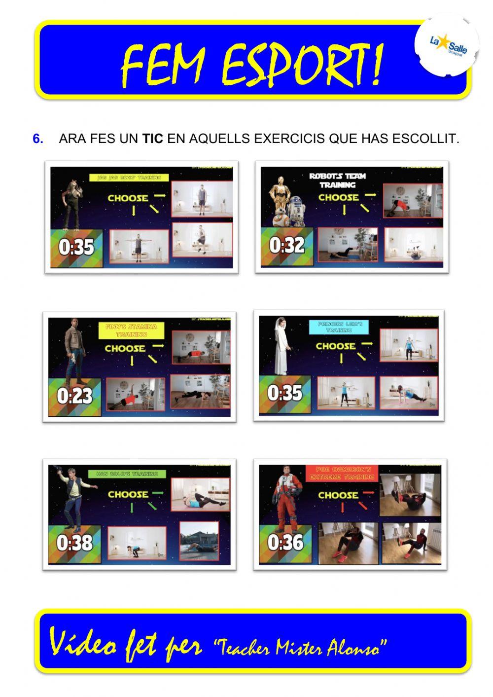 Fem Esport....Taula d'Exercici (STAR WARS 02)