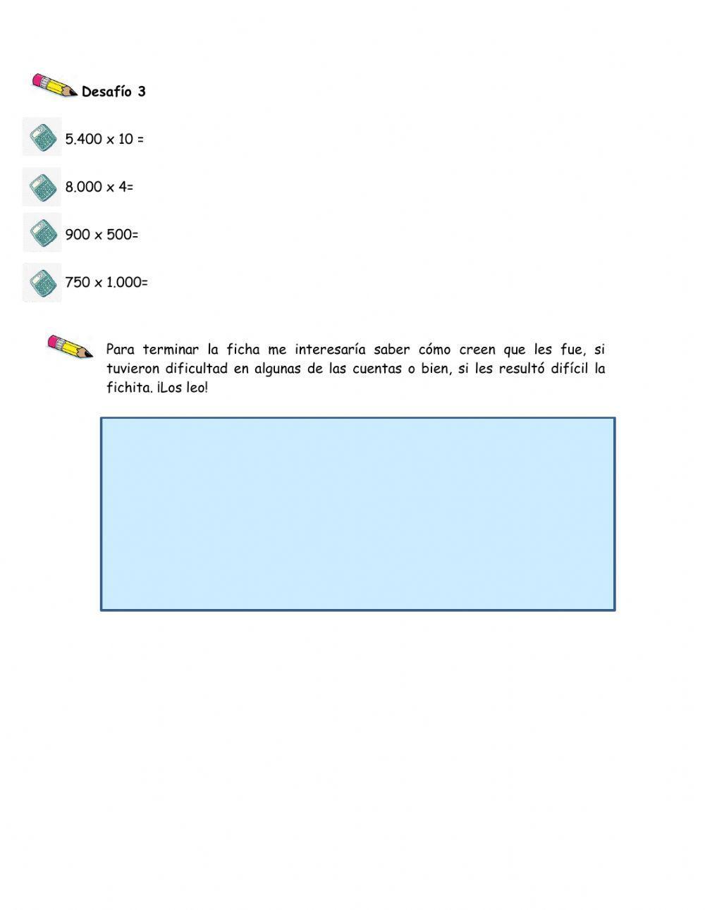 Ficha de repaso- Multiplicación por unidad seguida de cero