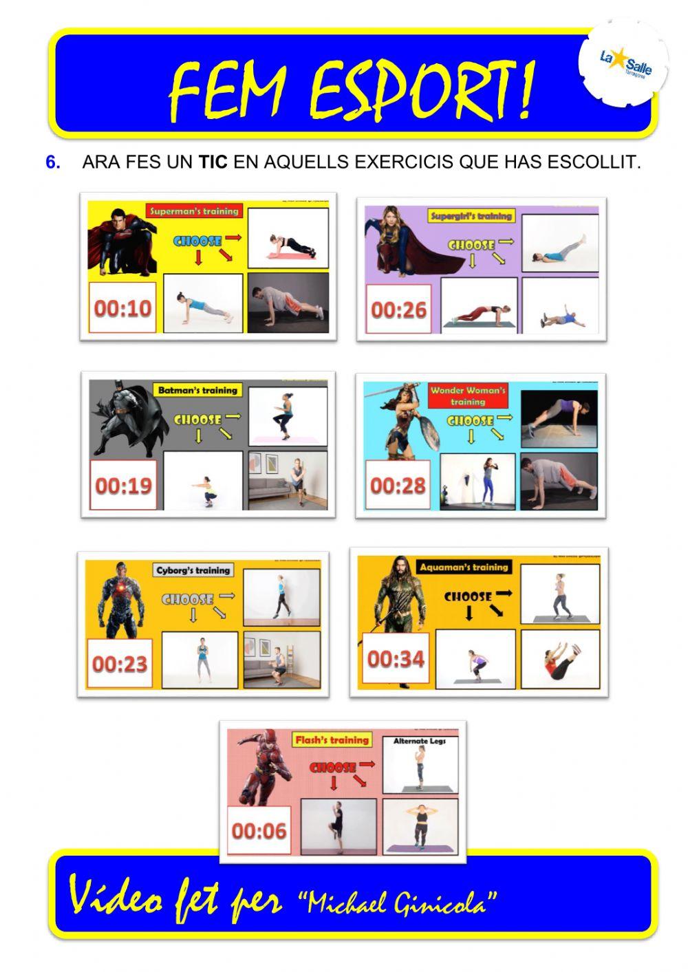 Fem Esport....Taula d'Exercici (DC COMICS)