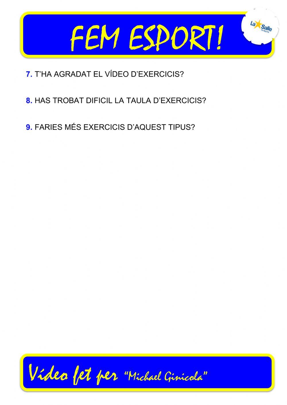 Fem Esport....Taula d'Exercici (DC COMICS)