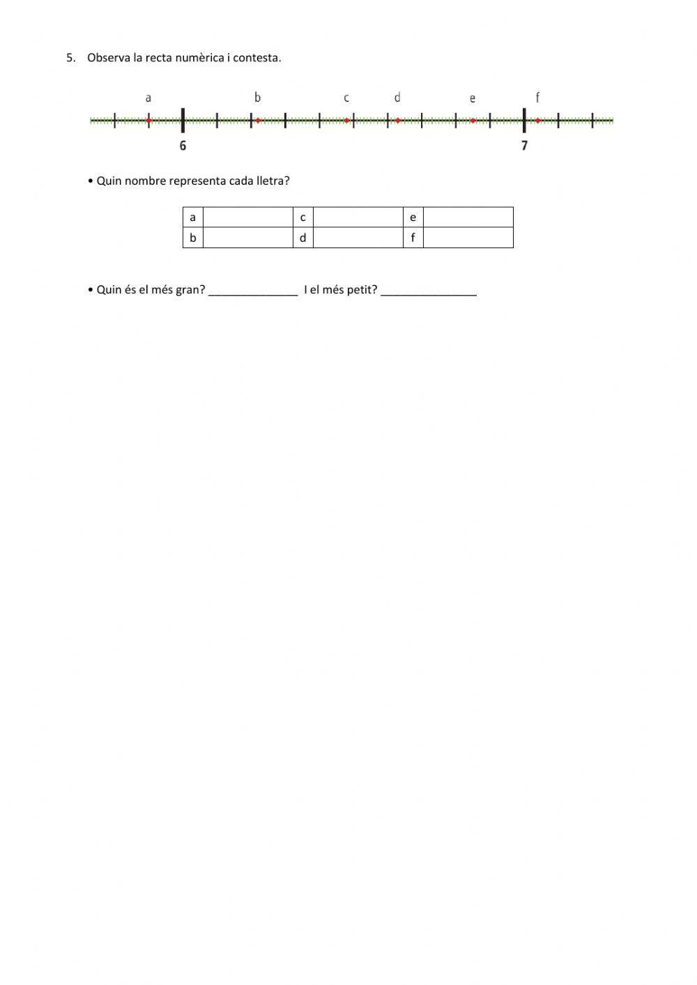 Posa't a prova: els nombres decimals