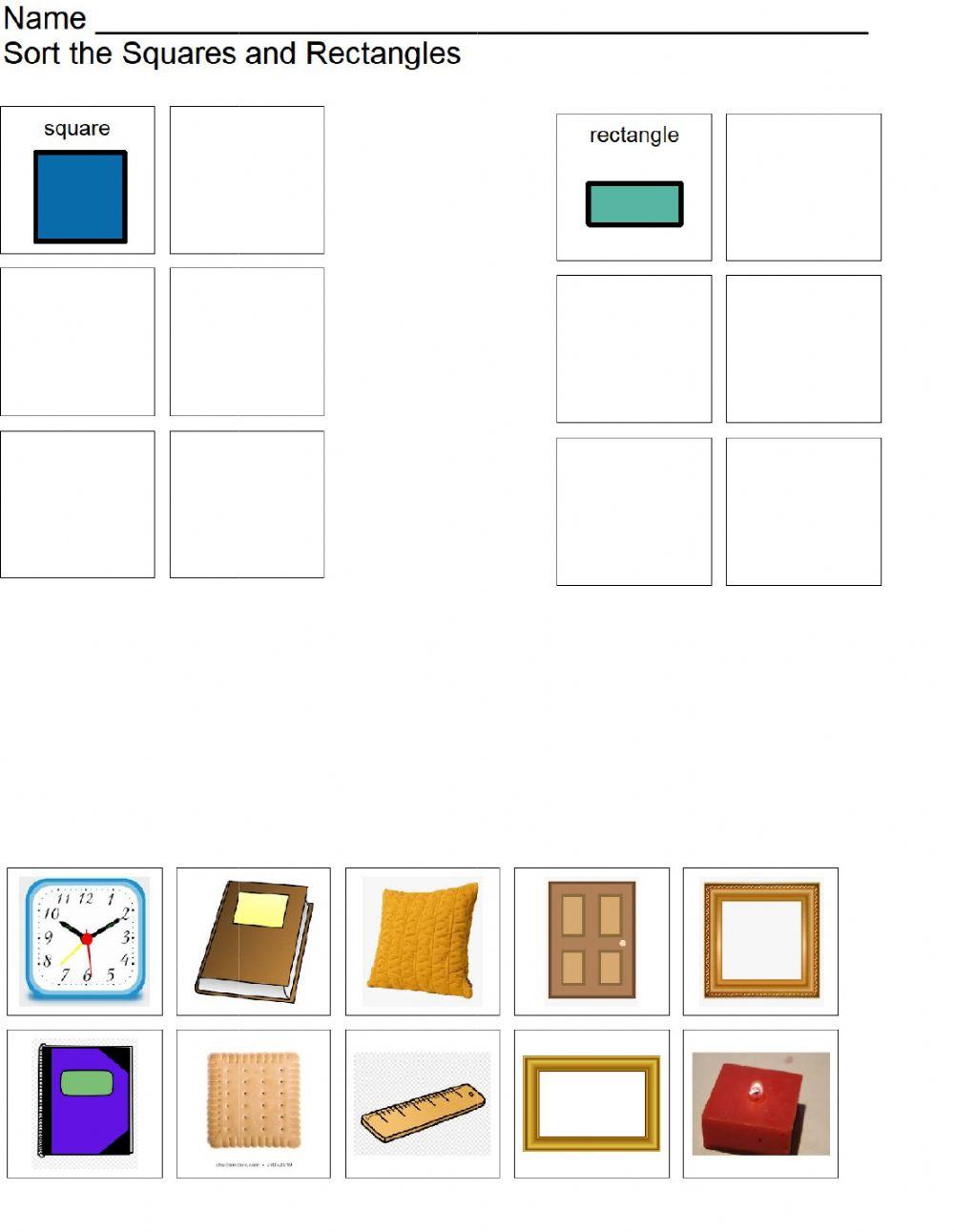 Square and rectangle sort