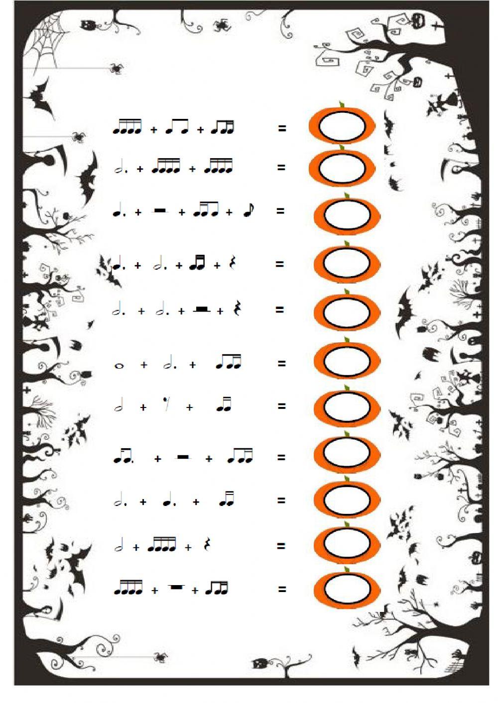 Music Math | Free Interactive Worksheets | 437262