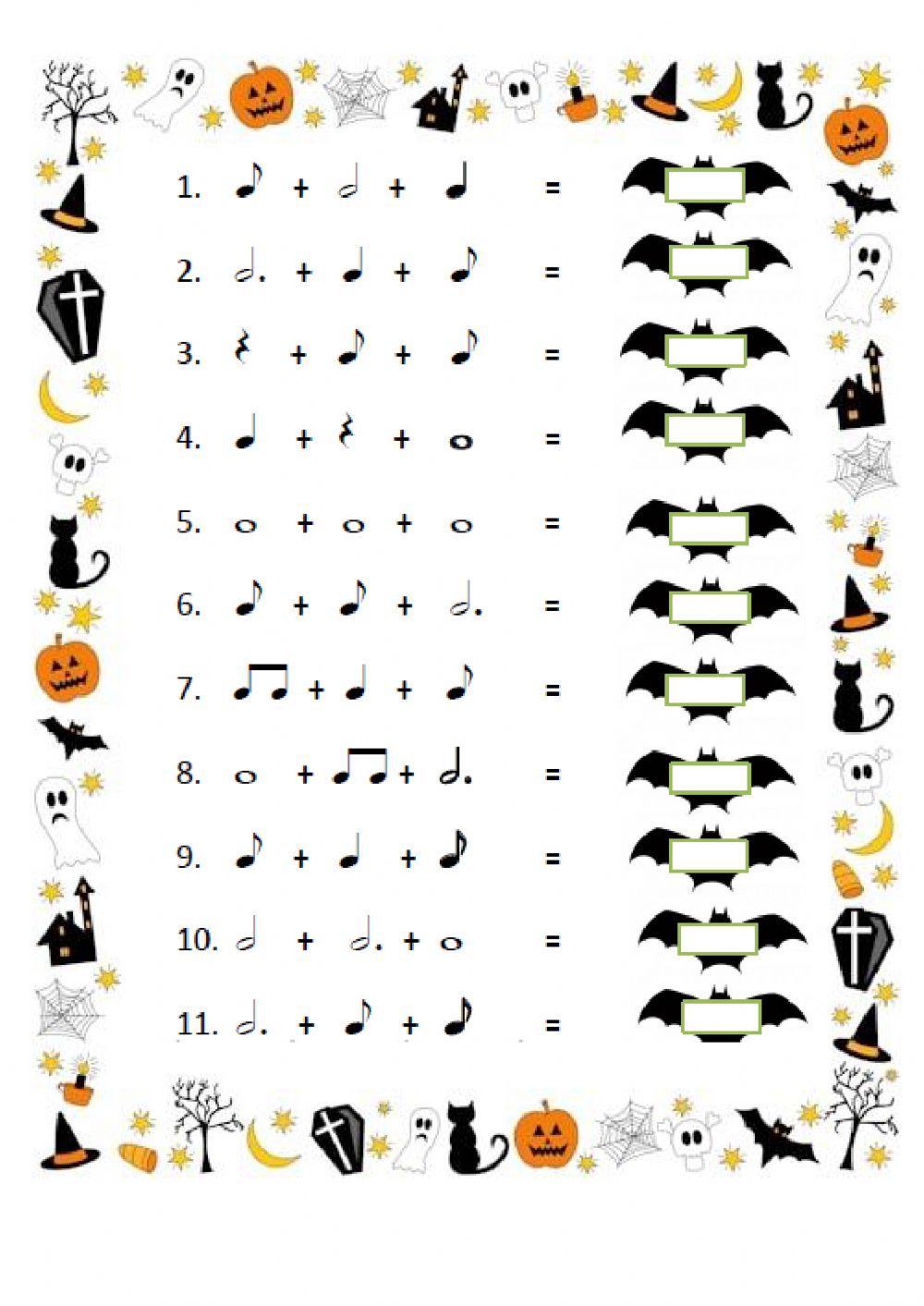 Music Math | Free Interactive Worksheets | 437309