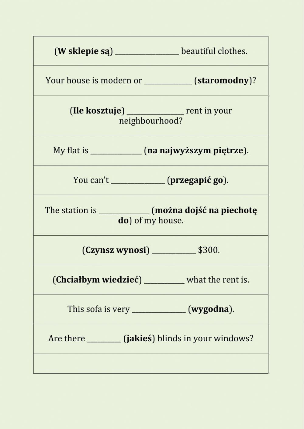 Translations - house E8