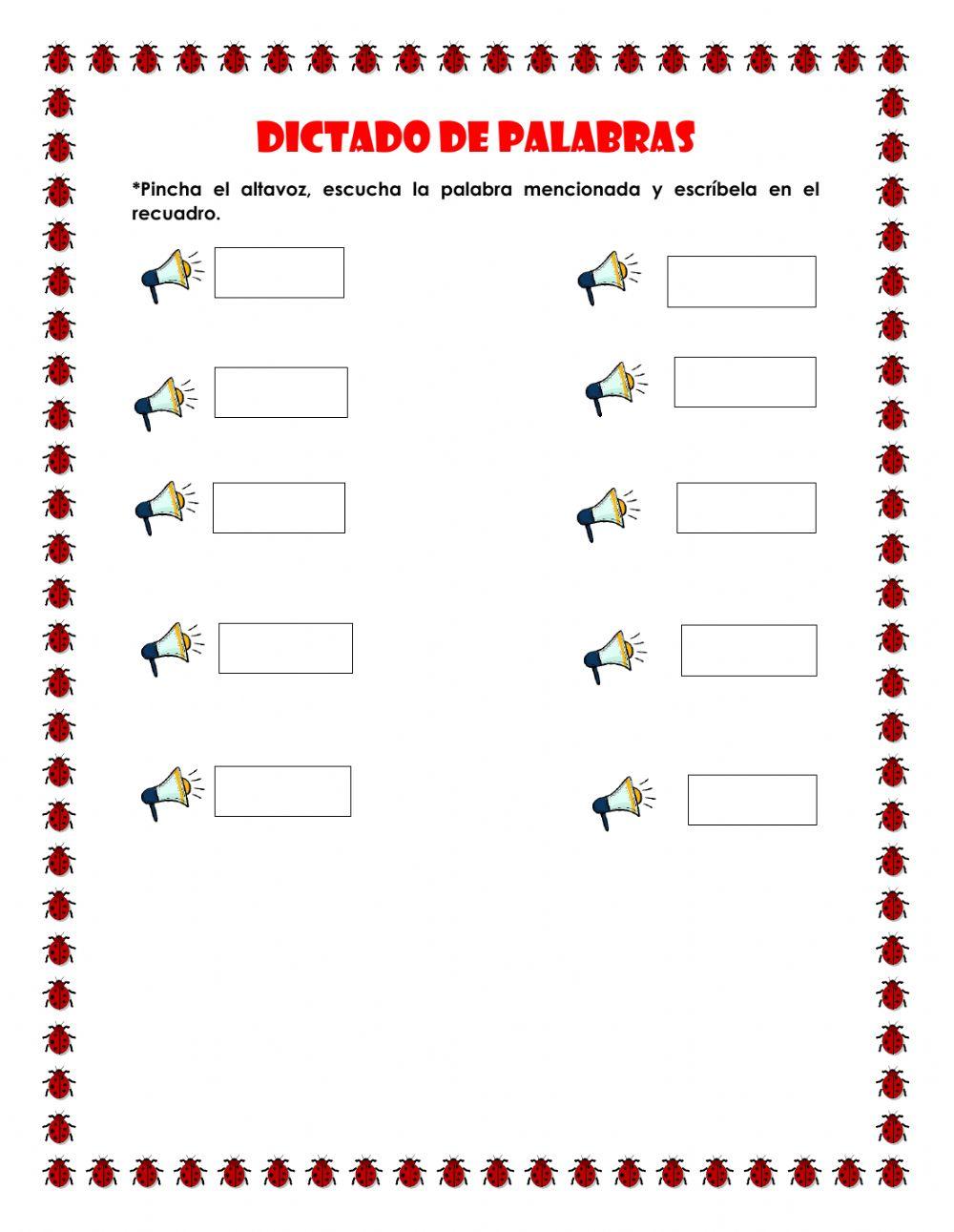 Las consonantes m y p.