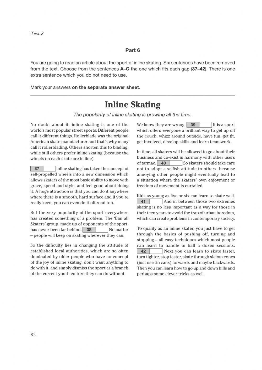 First 2 Test 8 Parts 6-7