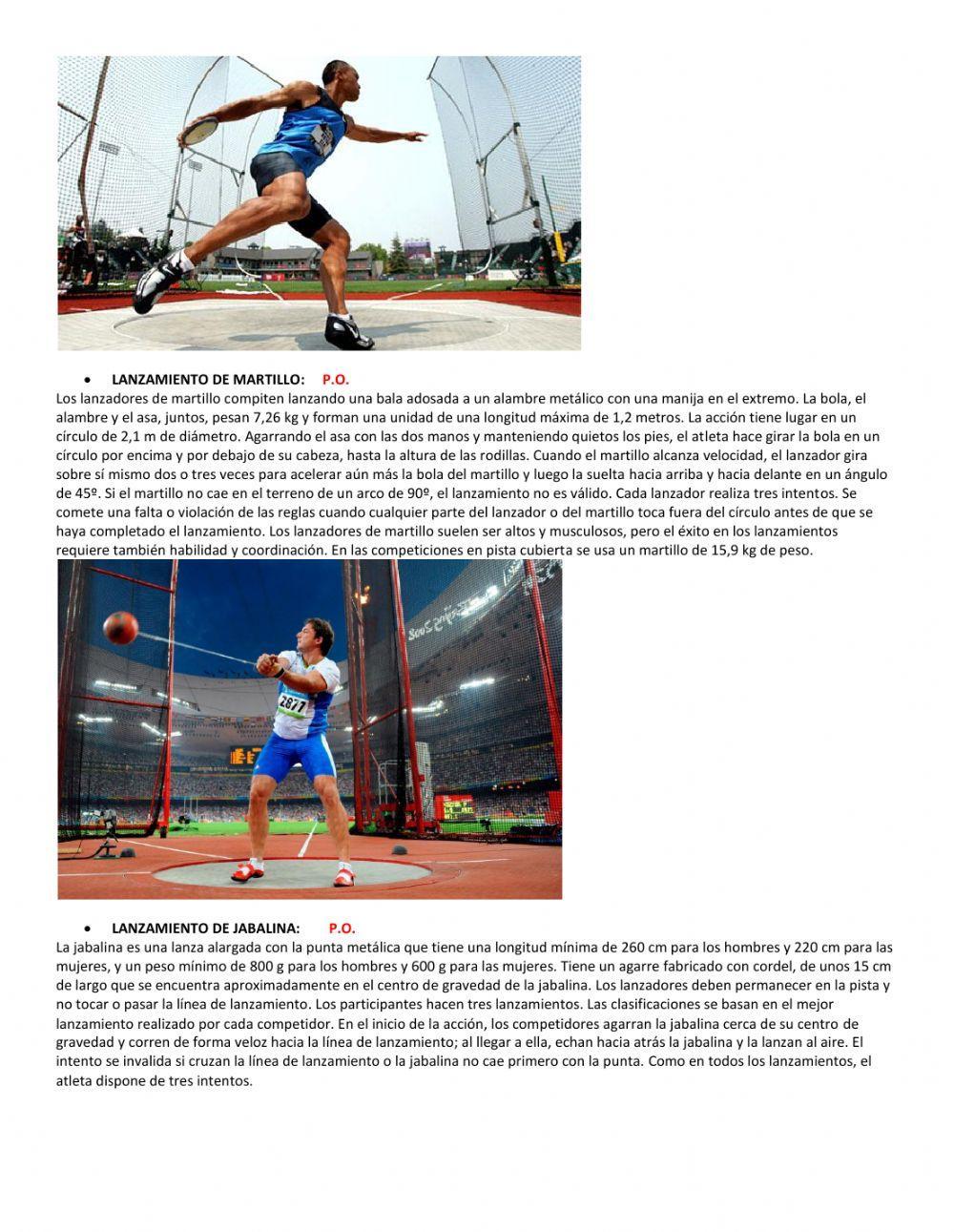 Trabajo Práctico de Atletismo