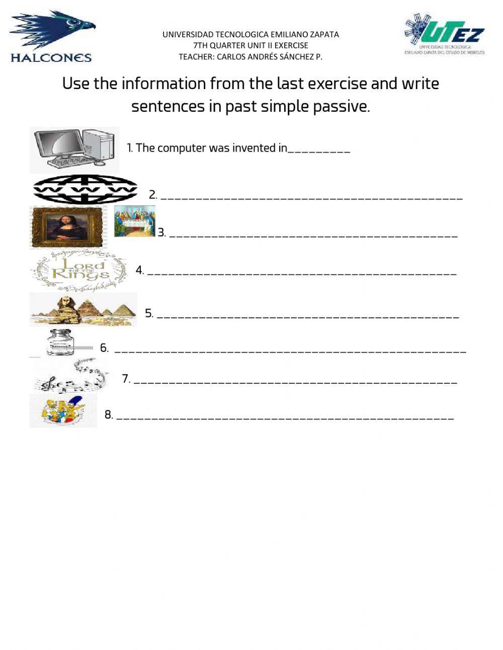 Past Simple Passive Listening