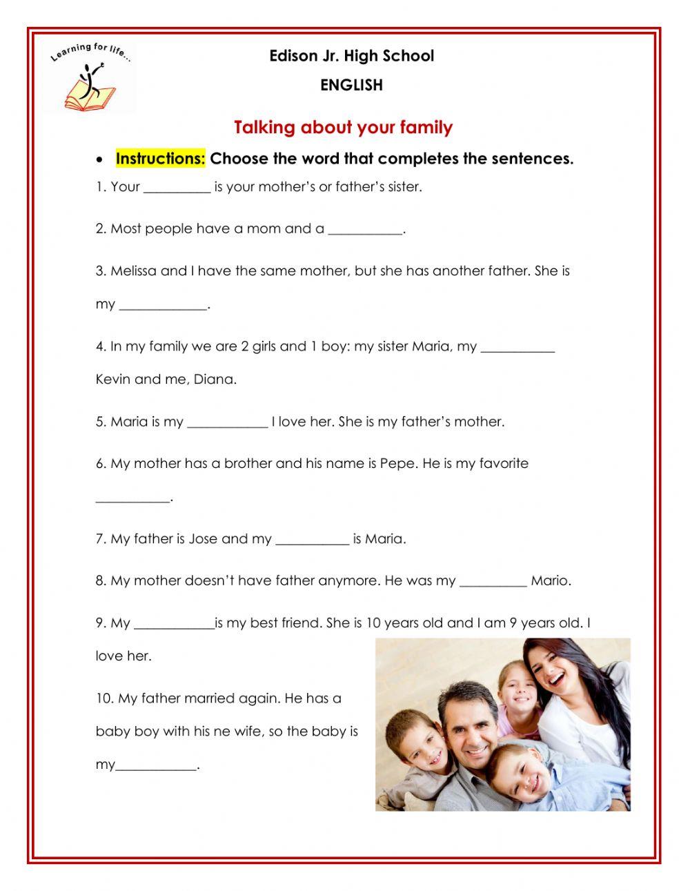 Talking about your family