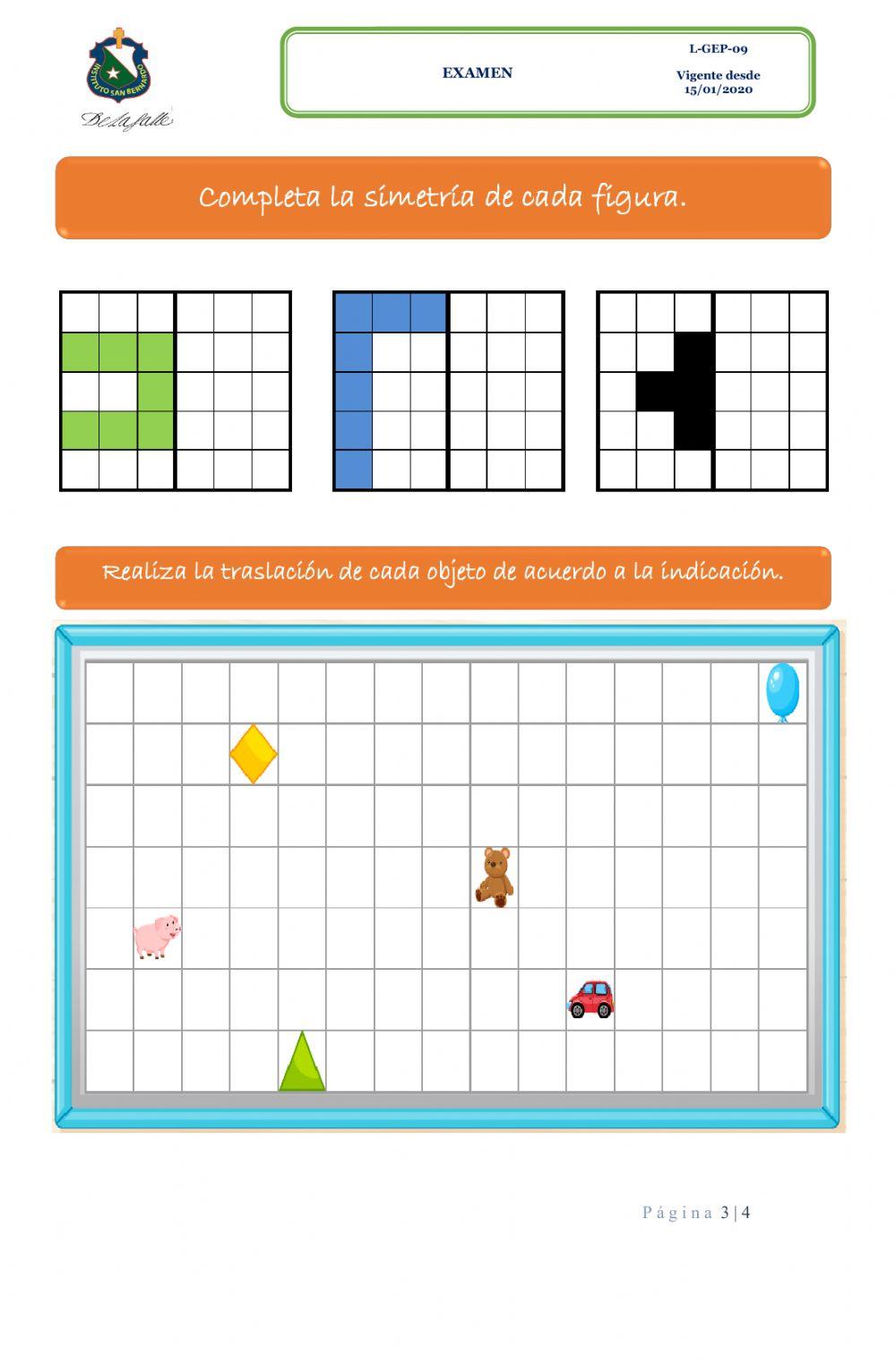 Examen final de geometría tercer periodo