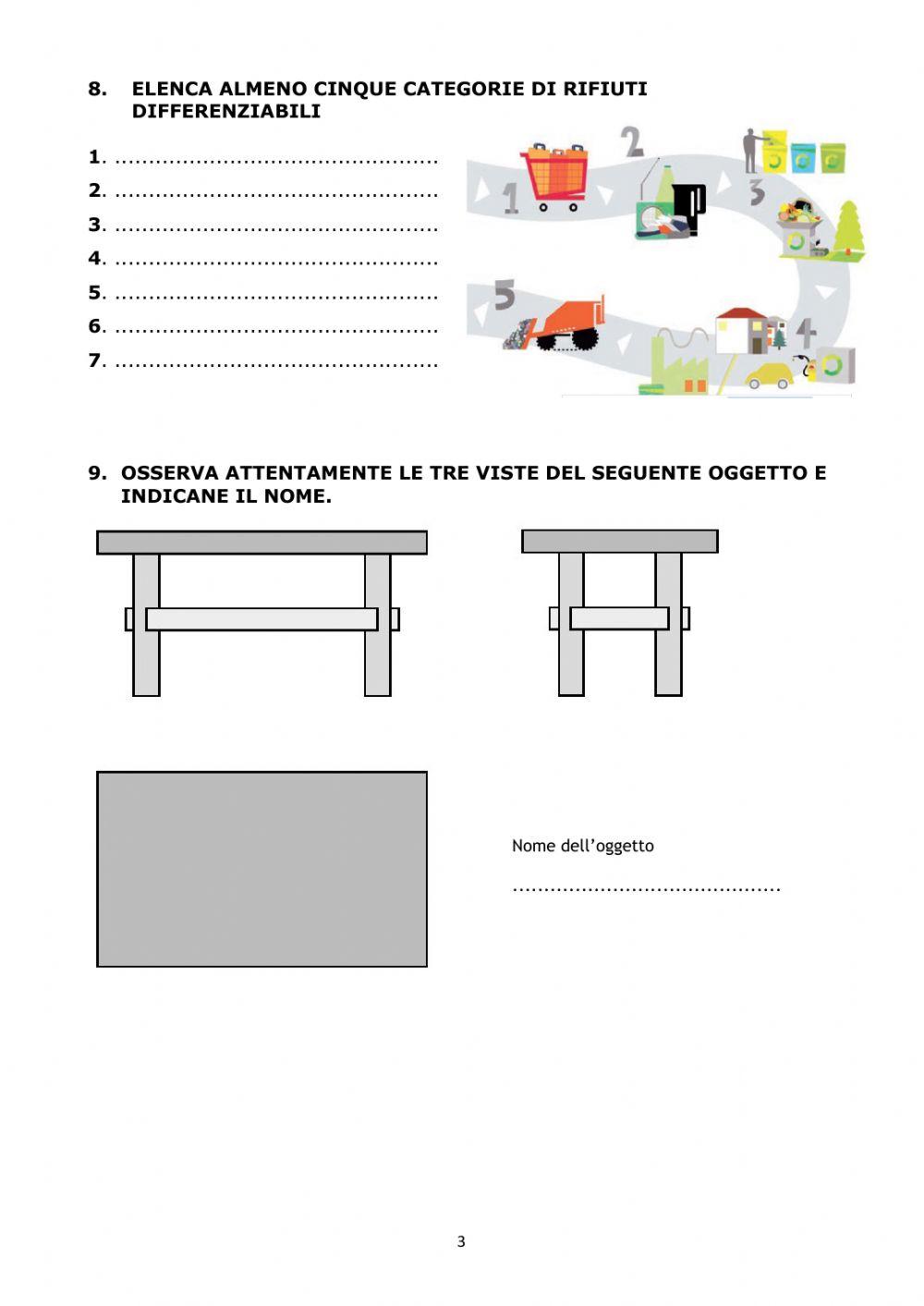 Tecnologia-test ingresso classi terze