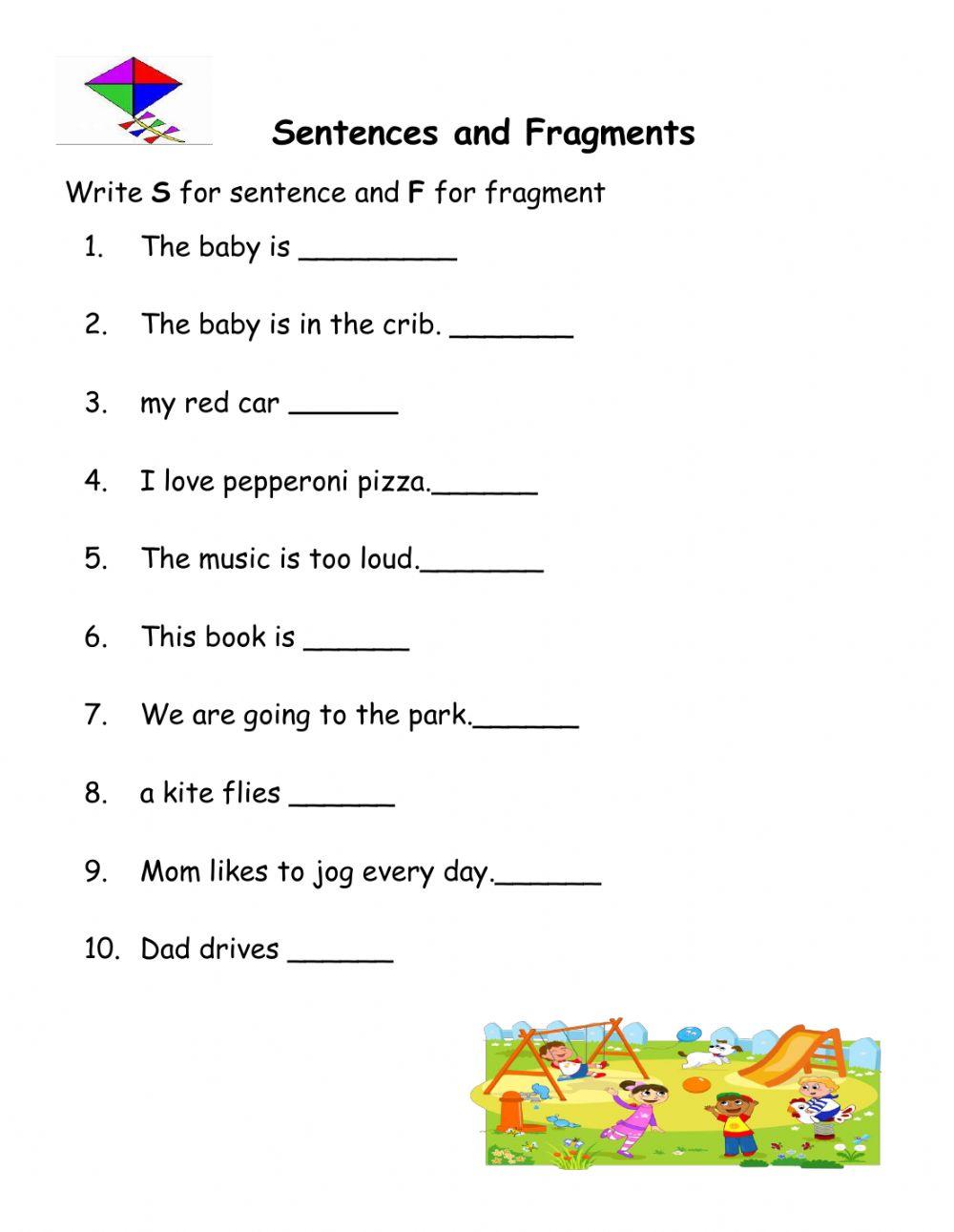 6160128 | Sentences and Fragments | MrsASmith