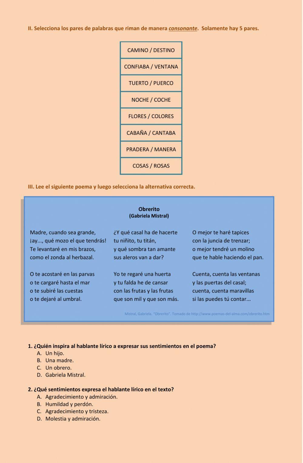 Prueba sumativa Unidad 5 Un horizonte para soñar