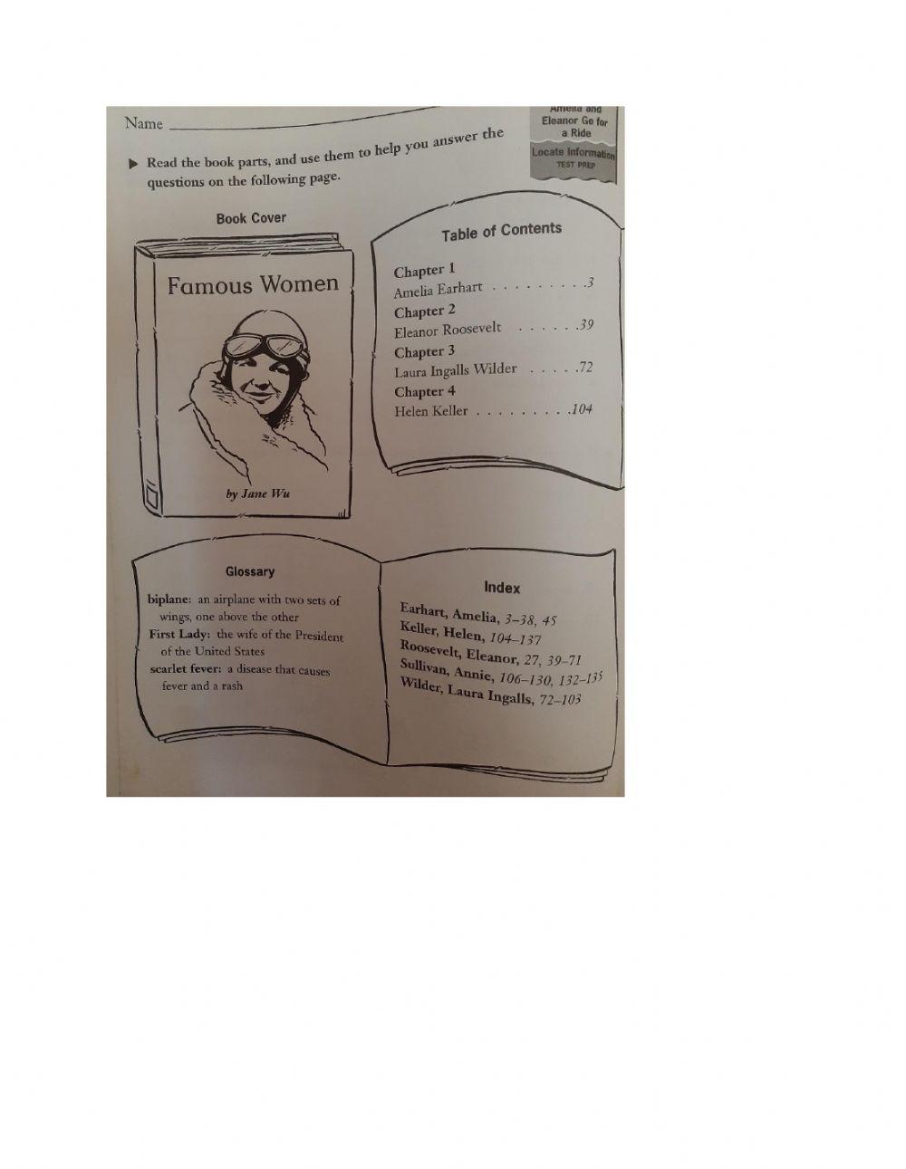 Text Features interactive activity for 4 | Live Worksheets