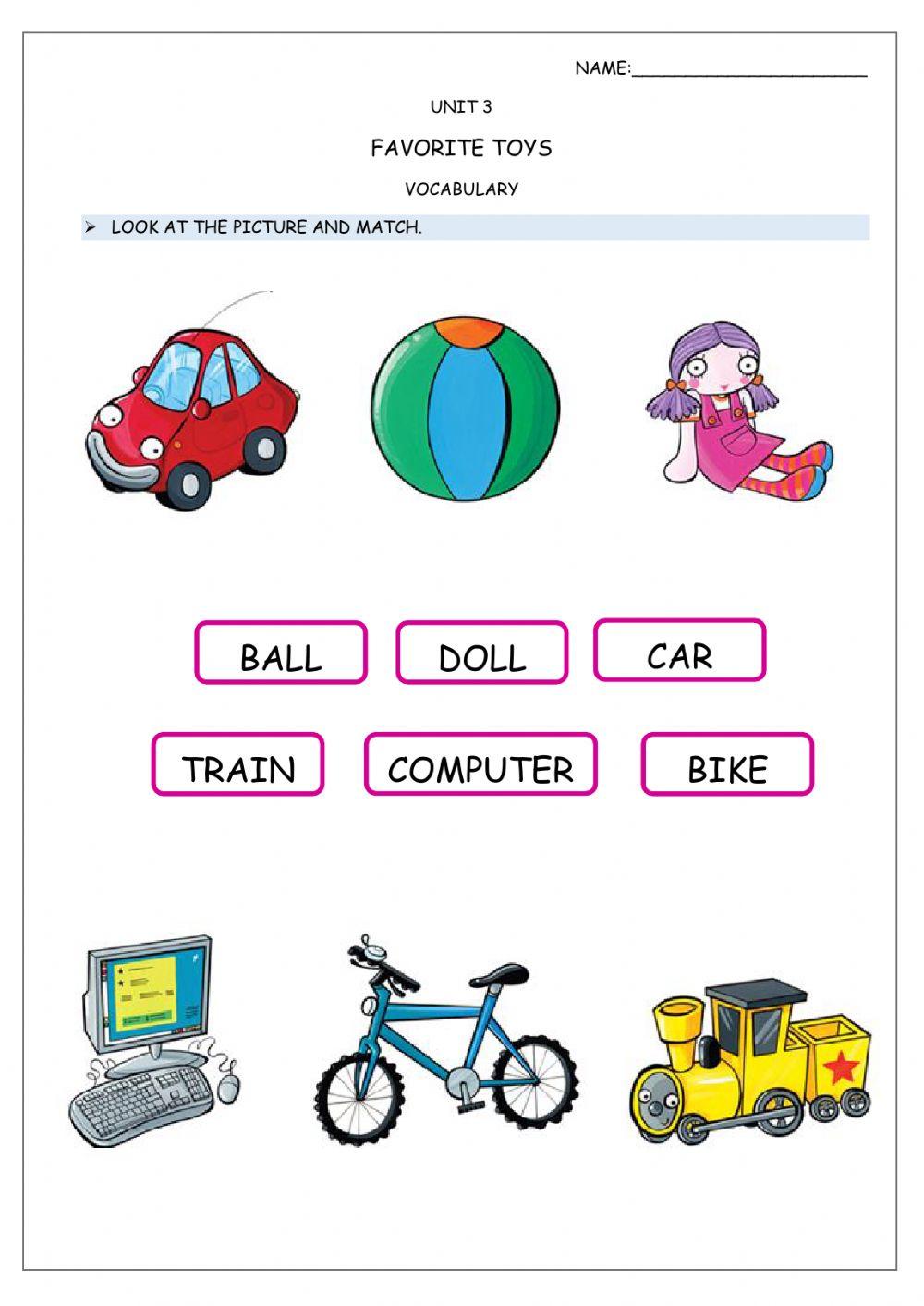 Vocabulary-favorite toys