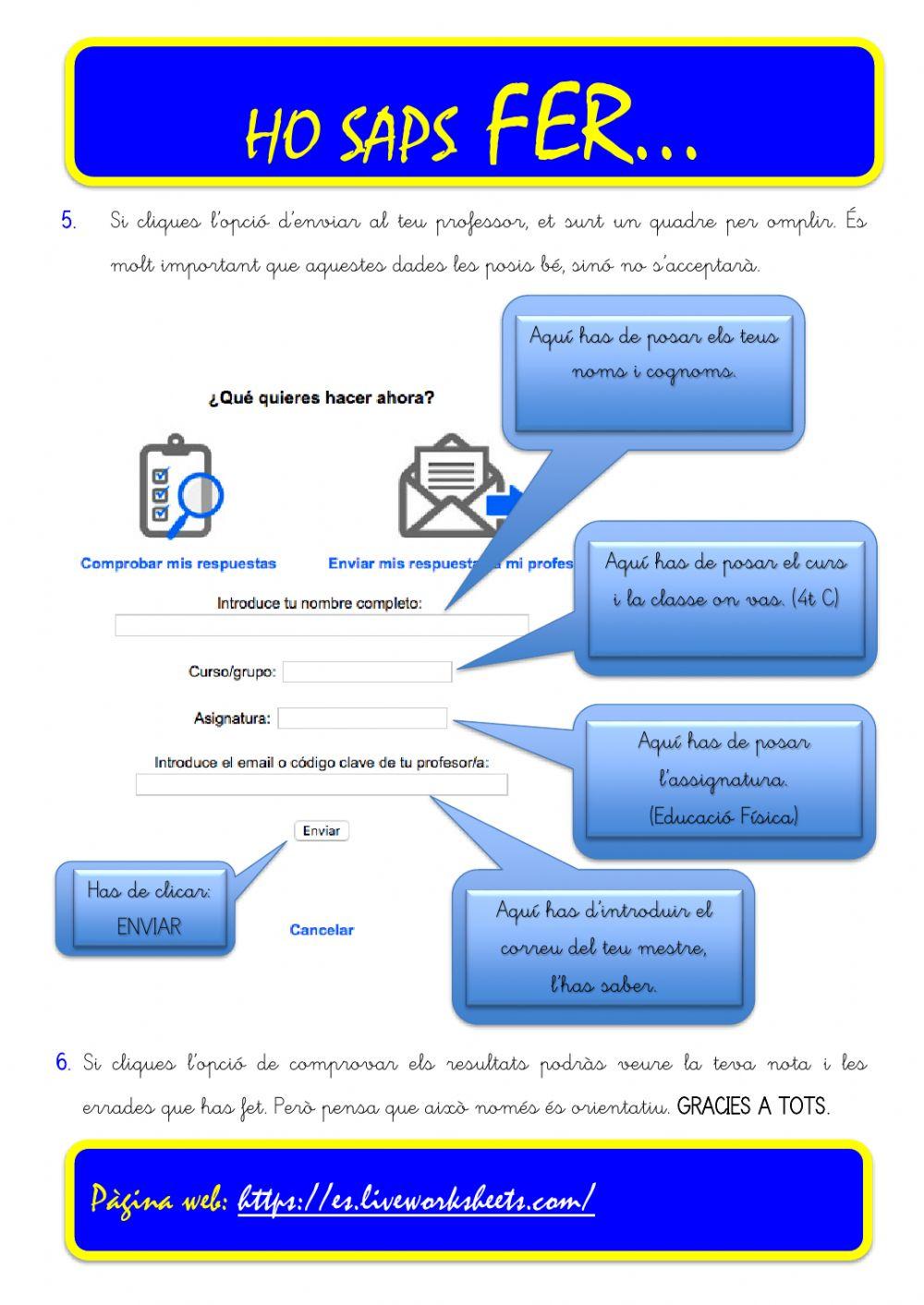 Ho sap Fer...Liveworksheets