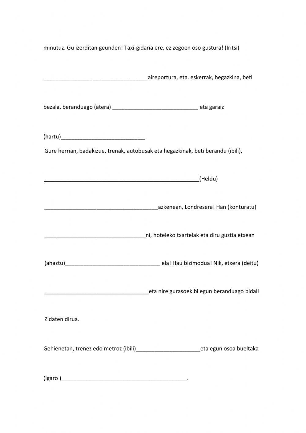 6 izan ukan lehenaldian. bidaia lasaia