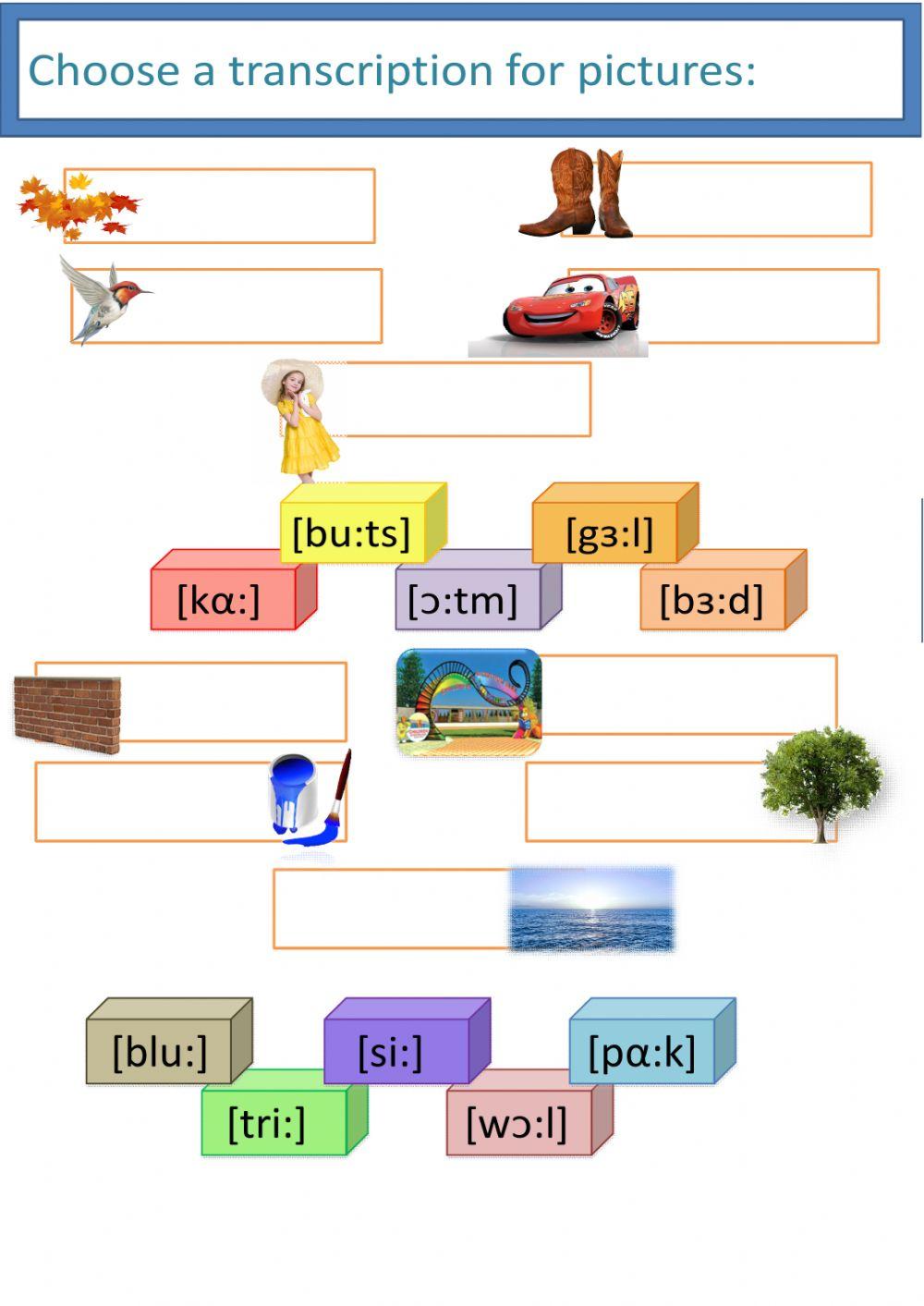 Sounds and transcription