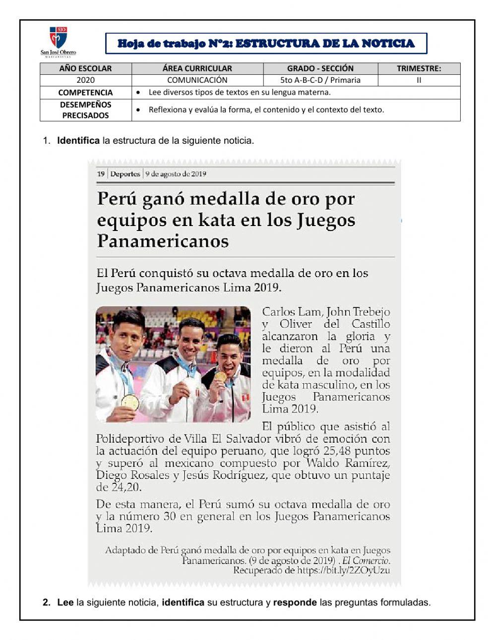 Hoja de trabajo n 2 estructura y caracter sticas de la