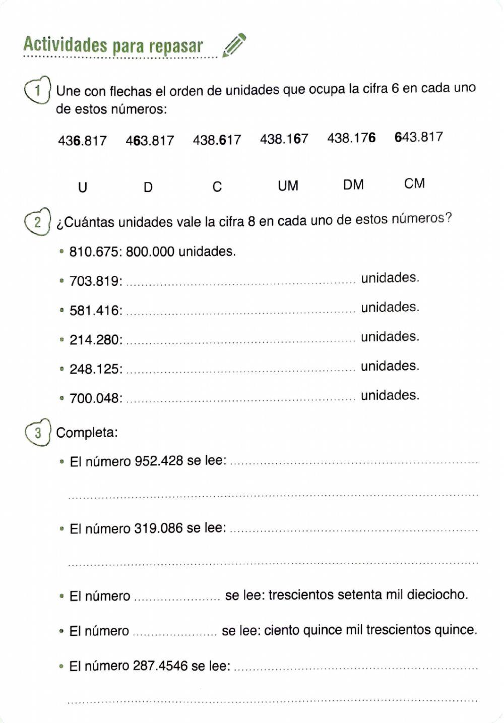 Repaso números naturales