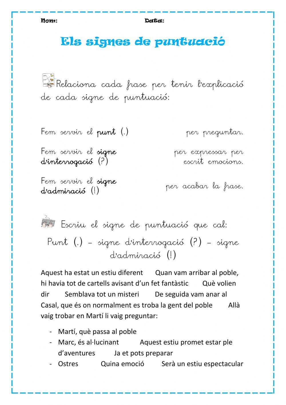 Signes de puntuació