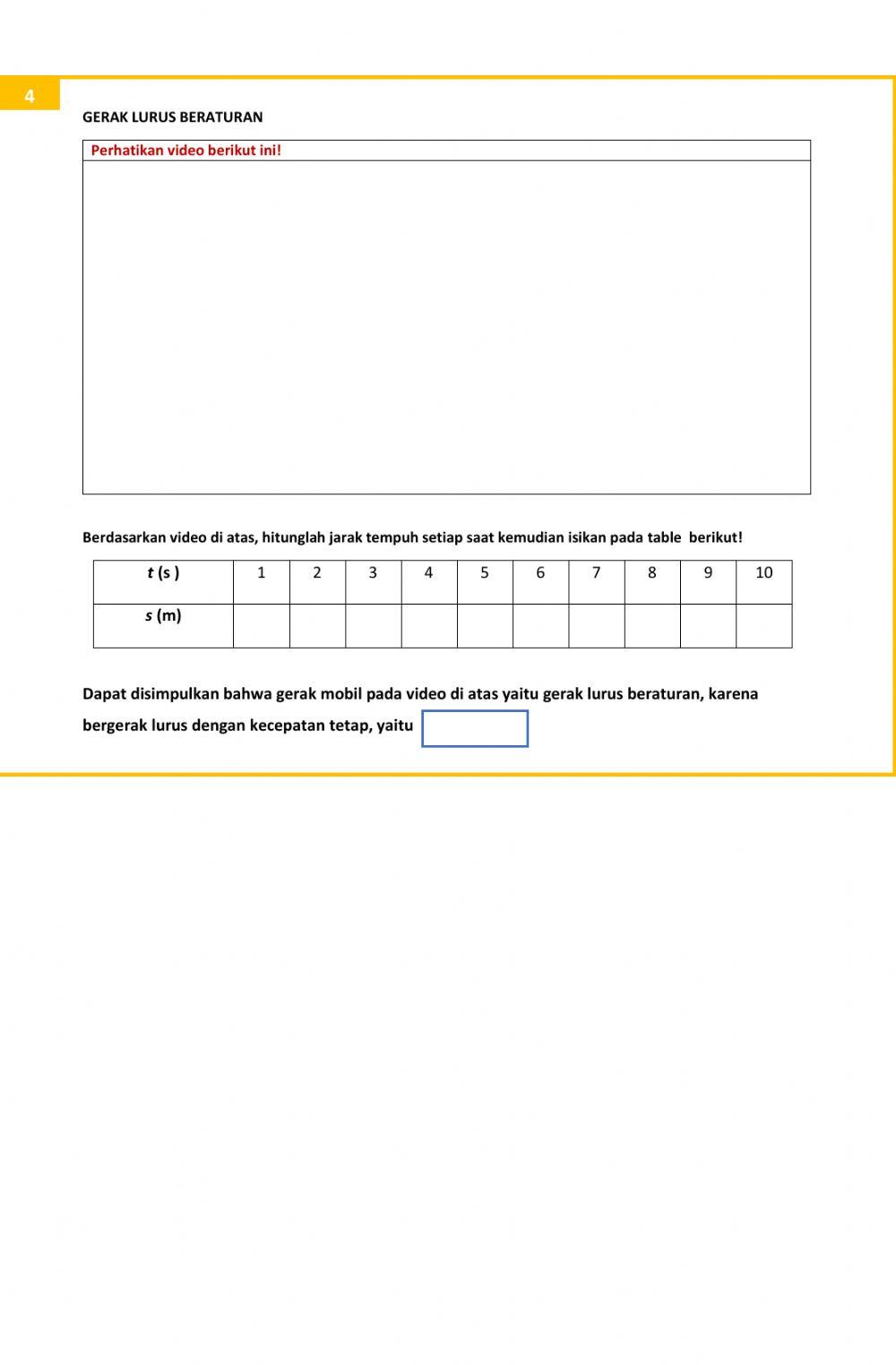 Lkpd fisika 10 gerak lurus beraturan