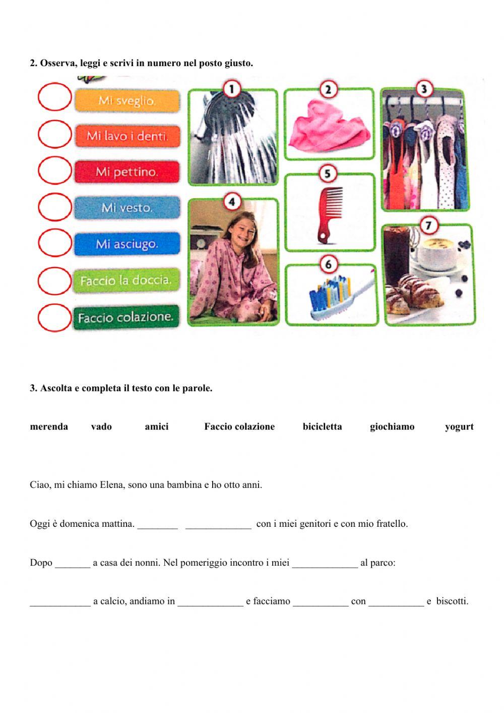 Azioni quotidiane, riflessivi