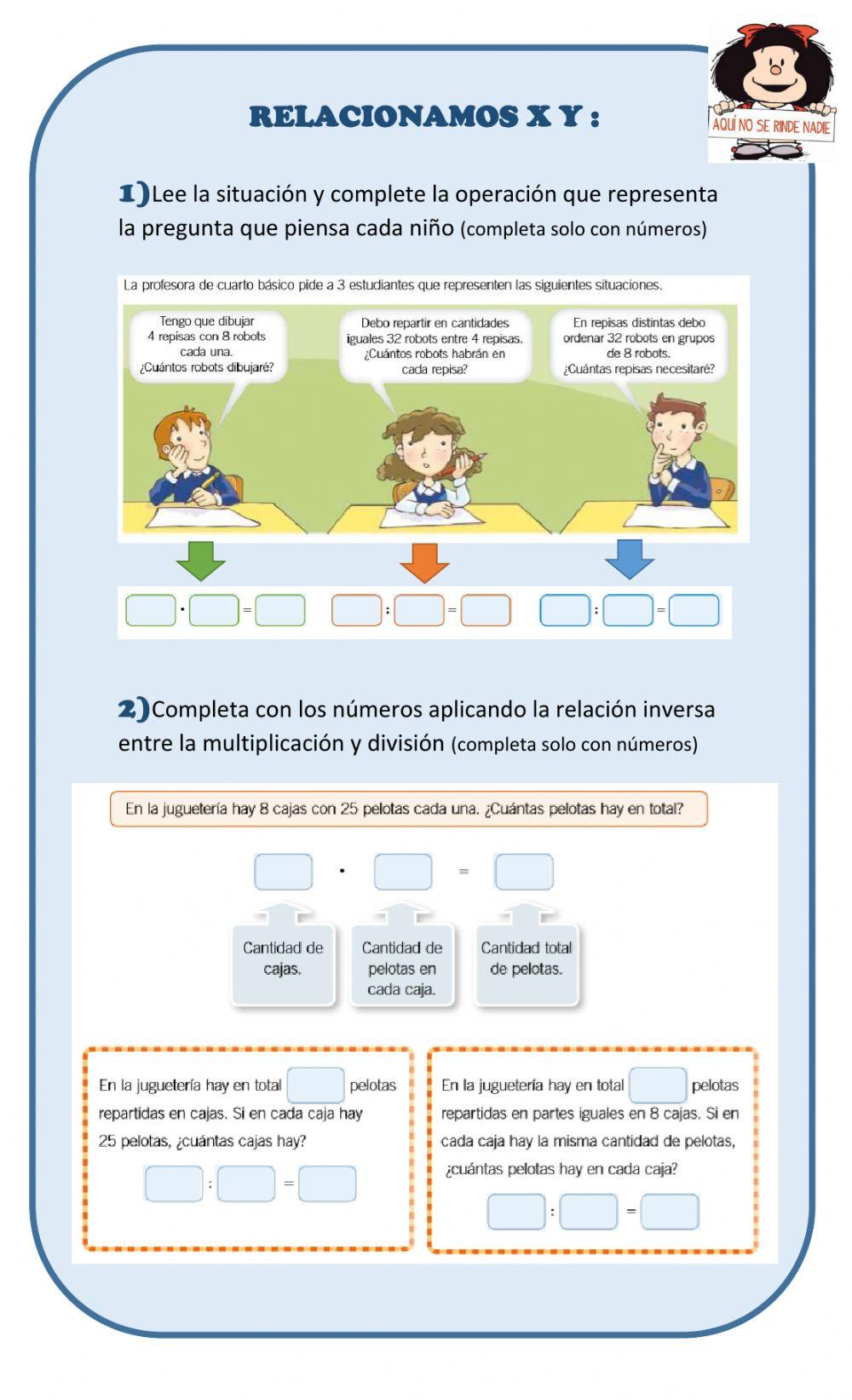 Relaciono x y :