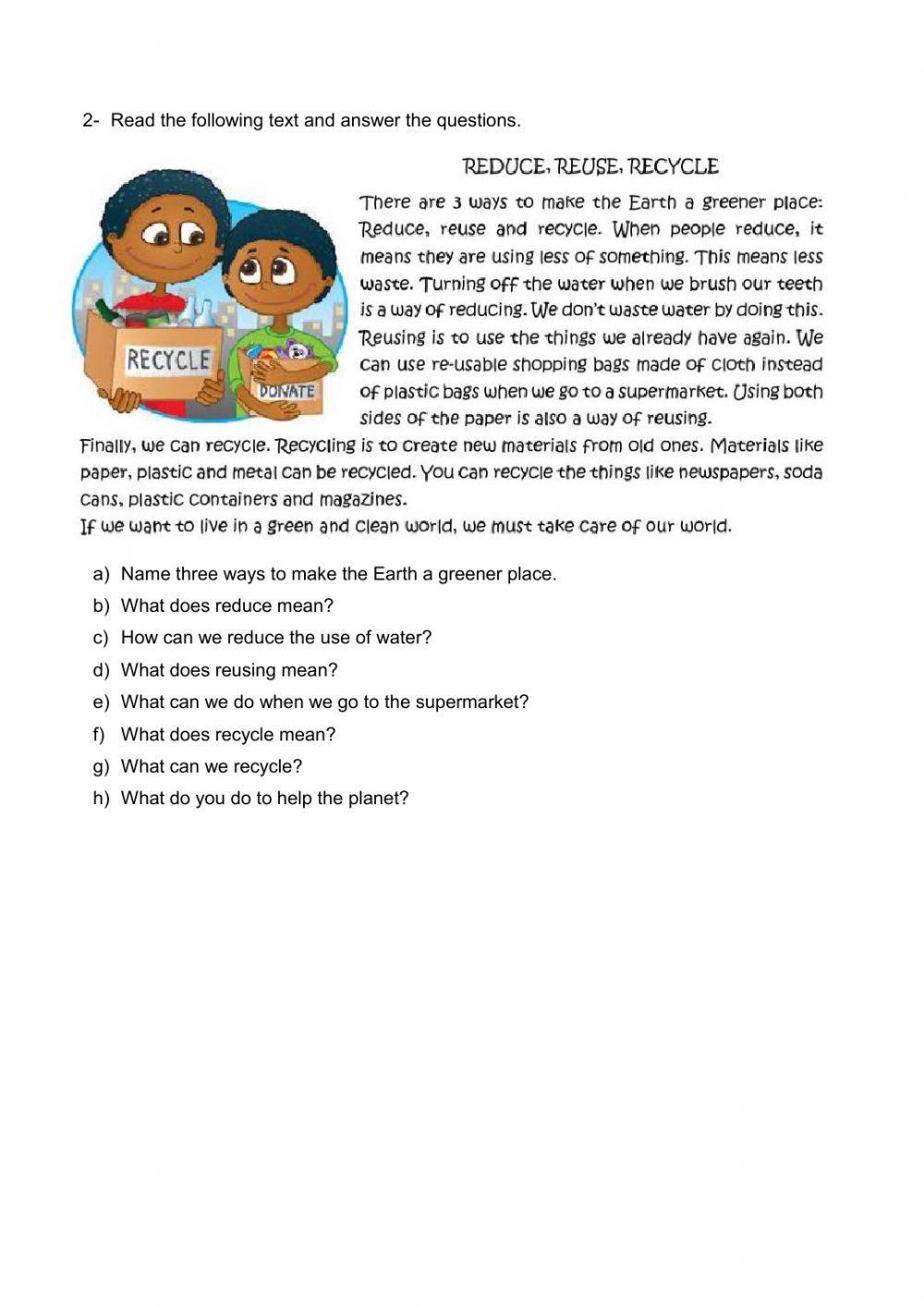 Reuse, reduce, recycle