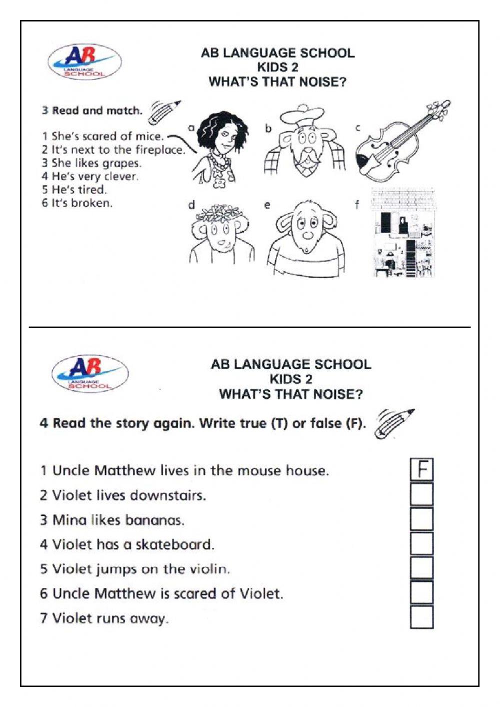 What's That Noise (Activities 3, 4 and 5)