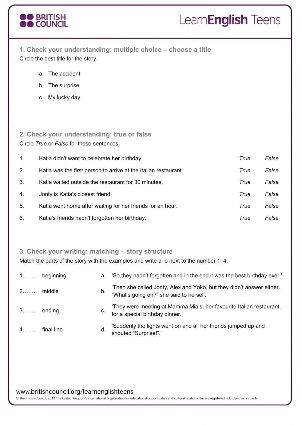 Writing skills practice - a short story